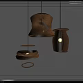 Modern Stylish Pendant Lights With Woven Metal Design Different Shapes And Minimalist Style
