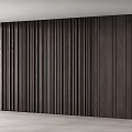 Wooden Wall Paneling In Modern Design With Vertical Stripes And Natural Wood Tone