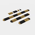 Black And Gold Striped Industrial Equipment Metal Components For Heavy Machinery Use