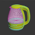 Yellow And White Electric Kettle With Transparent Body Modern Design For Daily Use