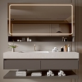 Modern Bathroom Cabinet Bathroom Counter Basin Bathroom Decoration Mirror Cabinet Sink 3d model