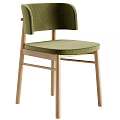 Green And Dark Brown Leisure Chairs With Wooden And Black Frames For Home Decor