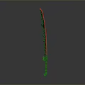 Stylish Red Blade Weapon Sword With Black Decorative Patterns And Red Black Hilt