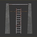 Iron frame large iron frame factory industrial iron frame iron ladder rigid ladder work frame rigid scaffold 3d model