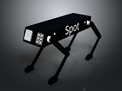 Spot Robot With Mechanical Legs Black Body And Sensor Design Features 3d model