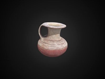 Old clay pot 3d model