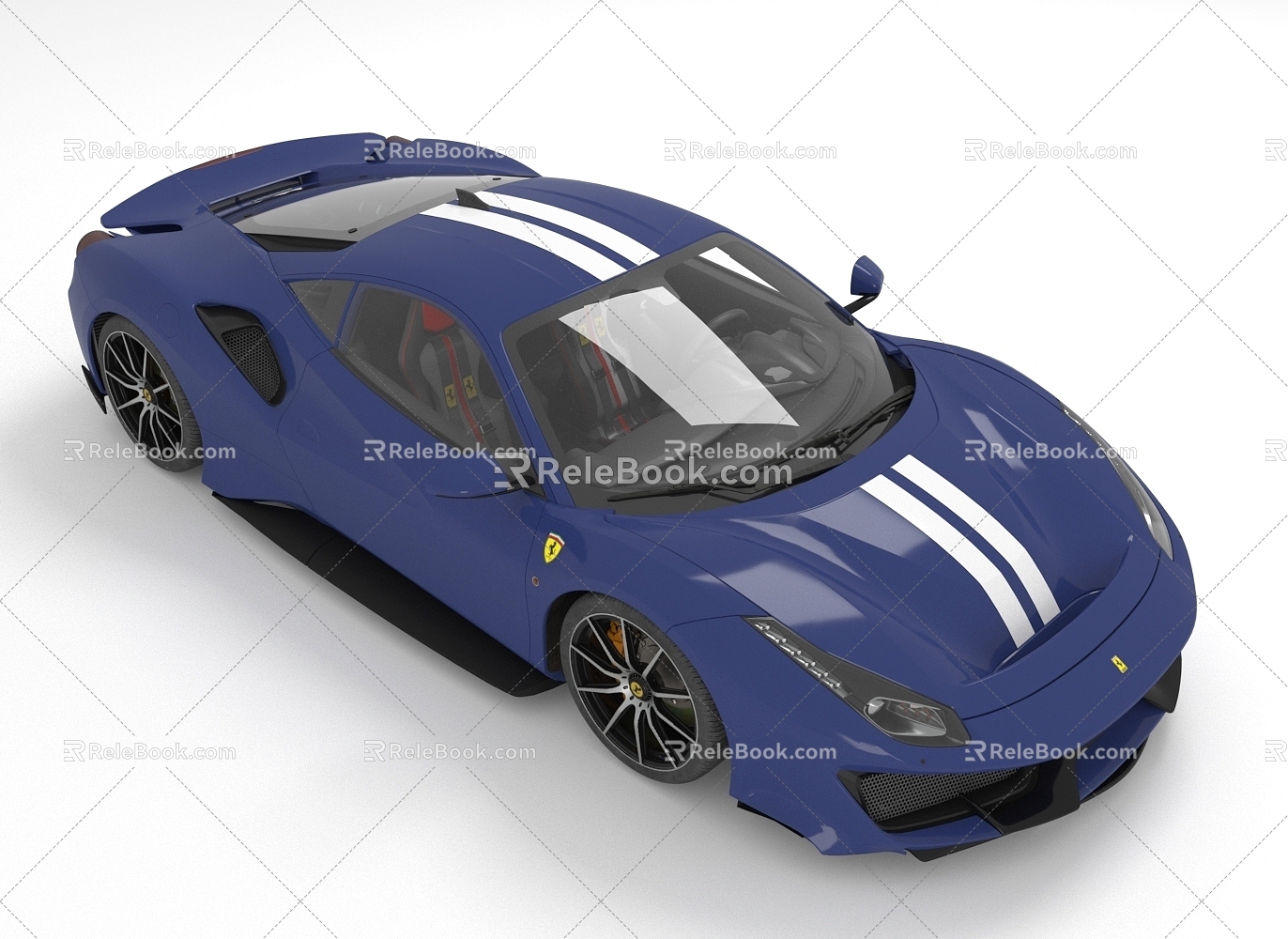 Ferrari sports car Supercar Luxury Car 488Pista 3d model