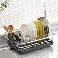 Dish Rack Holding Plates Bowls Cups And Utensils