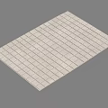 Light Colored Square Carpet With Square Tile Pattern For Living Room Decor 3d model