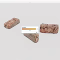 Three Red Bricks Isolated On White Background With Rough Texture
