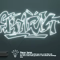 Graffiti Style Neon Lamp Bright Vibrant Illumination For Modern Wall Decor