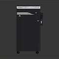 Modern Black And White Multifunction Printer With Print Scan Copy Functions For Office Use