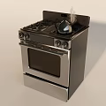 Stainless Steel Gas Stove Oven With Burners Glass Door And Kettle