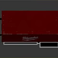 Sturdy Red Milwaukee Tool Cabinet With Multiple Drawers And Rolling Wheels