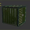 Green Metal Storage Box With Reinforced Straps And Secure Lock Design