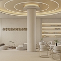 Modern Cream Beauty Salon, Beauty Salon, Beauty Salon Hall, Beauty SPA Shop, Medical Beauty Reception Hall, Nail and Eyelash Shop 3d model