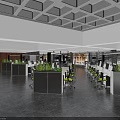 Contemporary Public Office Space Featuring Open Workstations Green Plants Ergonomic Chairs And Natural Lighting