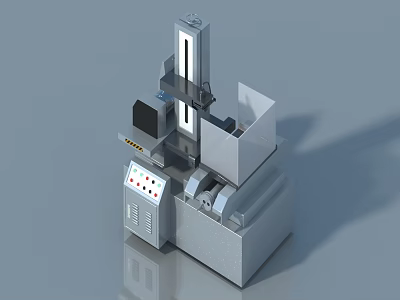 Modern Silver Pet Cabinet With Storage Compartments And Control Panel Design 3d model