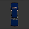 Classic Blue Vintage Sedan With Sleek Body Lines And Retro Front Headlights