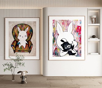 Nordic Animal Painting Decorative Painting 3d model