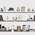 Modern Ornaments Combination Simple Book Ornaments Combination 3d model