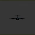 Modern Blue Passenger Airplane Featuring Four Jet Engines And Aerodynamic Wing Design