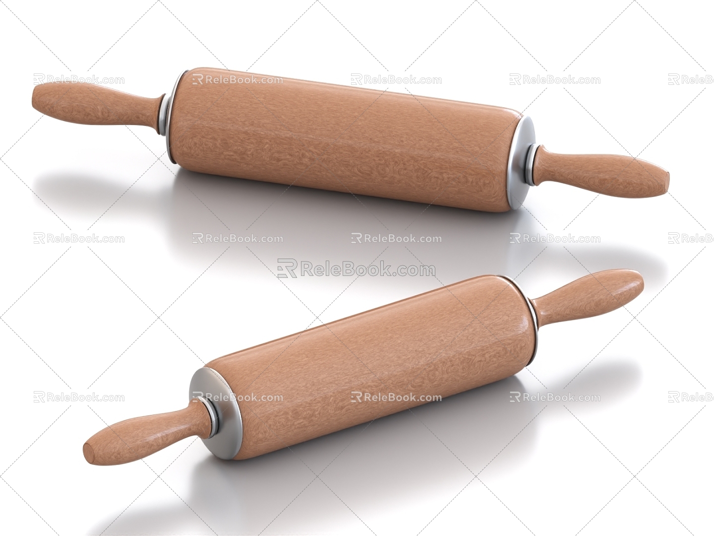 Rolling pin rolling pin pressing pin roller pin kitchenware 3d model