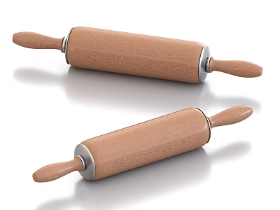 Wooden Rolling Pins For Baking And Cooking 3d model