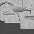 Modern Pendant Lights with Curved Sleek Design Hanging in Contemporary Interior Space