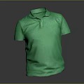 Green Short Sleeve Polo Shirt Casual Comfortable Classic Design for Daily Wear