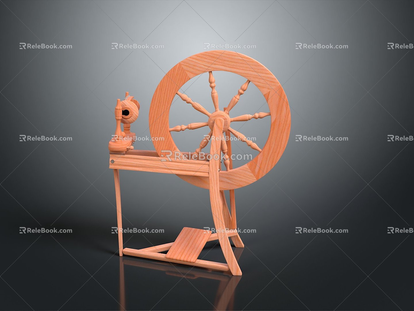 spinning machine loom manual loom simple loom daily necessities 3d model