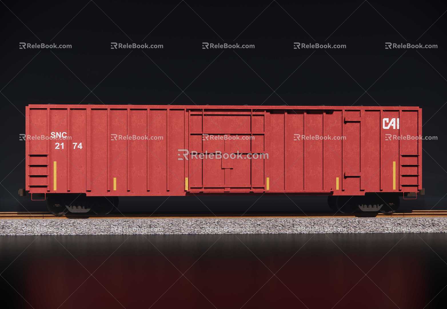 Modern container train container stuffy tank truck box 3d model