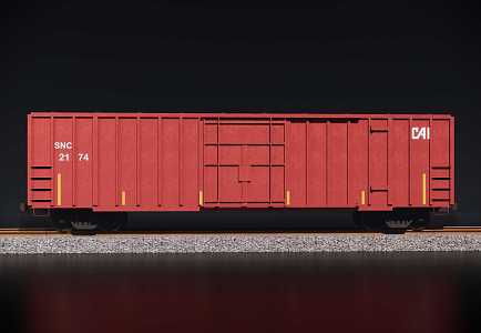 Modern container train container stuffy tank truck box 3d model