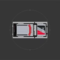 Building Block Police Car Model With White Body Red Accents And SUV Design