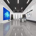 Modern Monitoring Room Interior With Large Display Screen Control Console And Data Visualization
