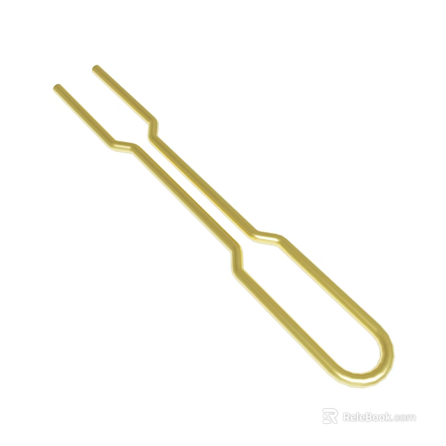 Gold Metal Tongs With Long Handles For Kitchen Cooking Utensils 3d model 