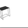 Modern Black Side Table With Slim Metal Frame And Minimalist Design