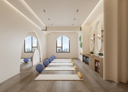 Modern Yoga Room 3d model