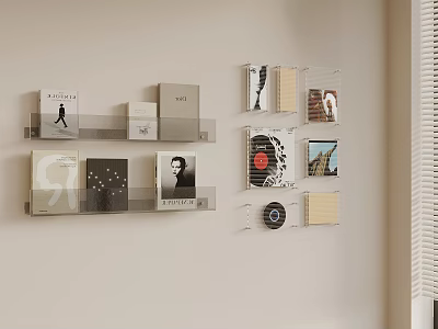 Modern Bookshelf Photo Wall Simple Decorative Painting 3d model
