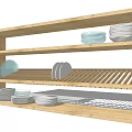Wooden Bathroom Cabinet Shelf With Multi Tier Storage And Organized Toiletries