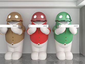 Modern Doll Ornaments 3d model