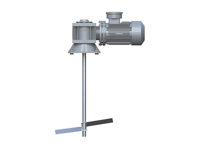 Heavy Duty Industrial Stirring Equipment With Motor Mixing Shaft And Paddle 3d model