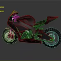 Modern Dark Green Motorcycle with Sleek Body Black Seat Metallic Components and Gray Floor Reflection