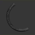 Metallic Curved Corrugated Hose With Shiny Surface And Flexible Structure