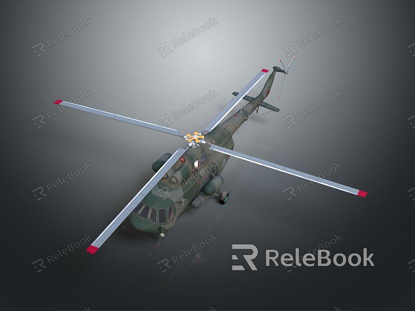 Modern Helicopter Gunship Helicopter Aircraft Gunship Combat Helicopter model