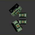 Green Toy Cars With Red Star Design And Military Style Details