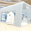 SEMR Shopping Mall Store With White Inflatable Structure Glass Windows Mannequins And Clothing Displays