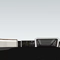 Modern Entrance Gate Design Featuring Circular Ceiling Lighting And Dark Floor