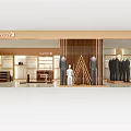 Fashion Clothing Store Interior With Suits Mannequins Display Racks And Marble Decor