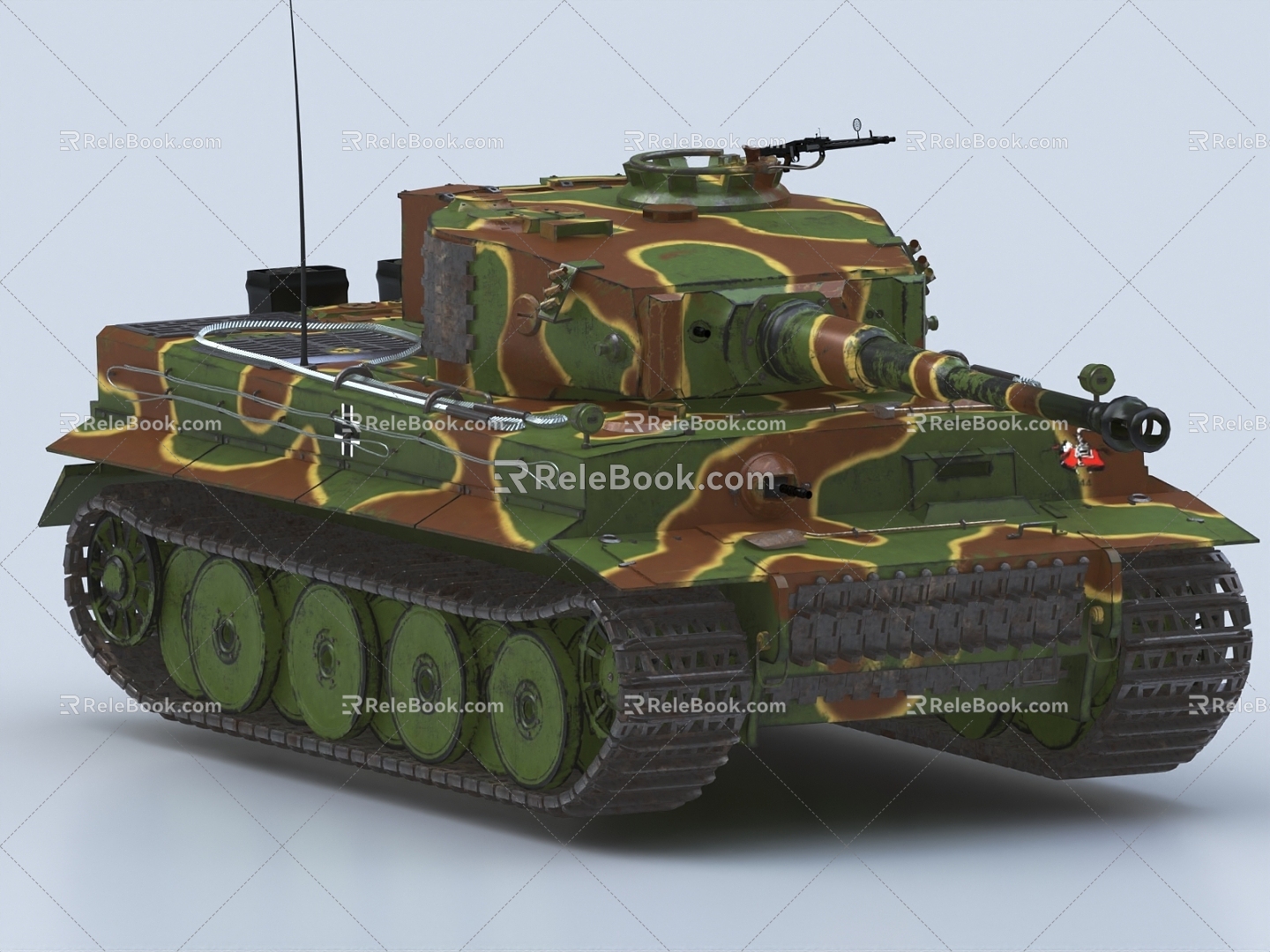 Tank Tiger Tank Tiger P Tank Armored Vehicle 3d model